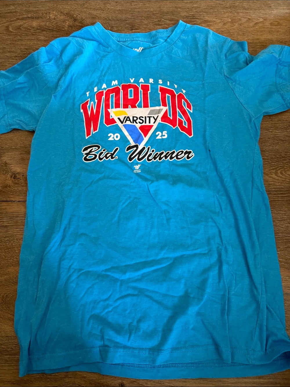 Varsity Turquoise 'Worlds Bid Winner' Graphic Tee